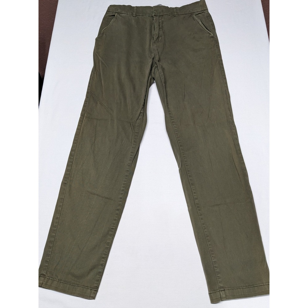 Piazza Italia Woman Olive Green Chino Pants Straight Leg Size 44‎ IT / 8 US